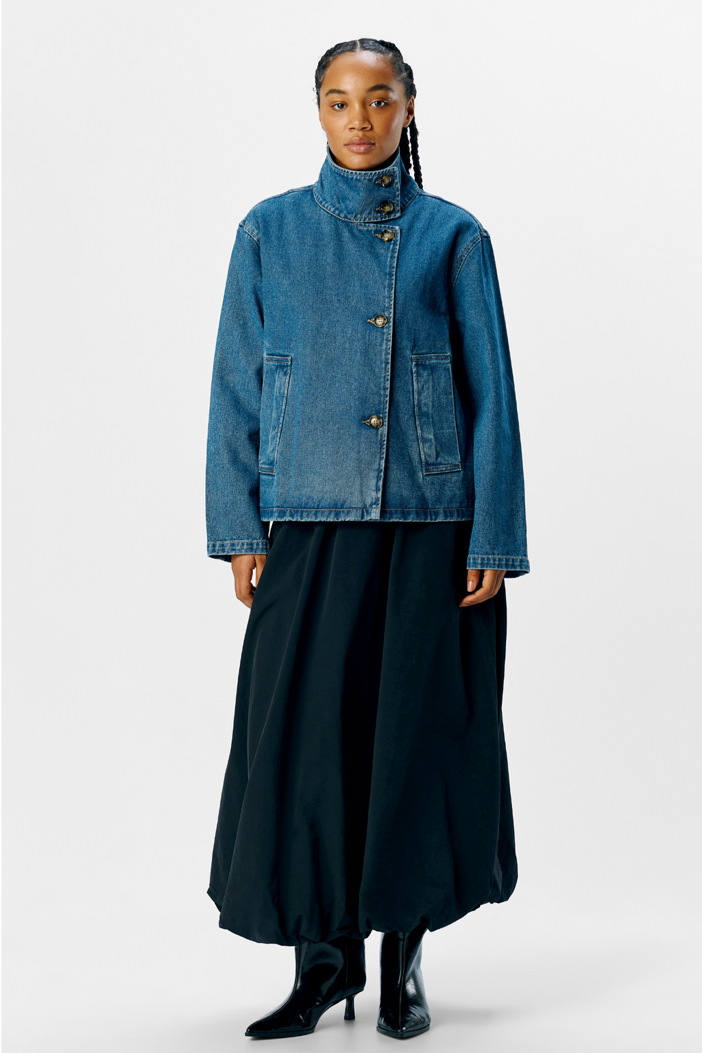 Veste en jean Tilla Gro L / s - Denim bleu moyen