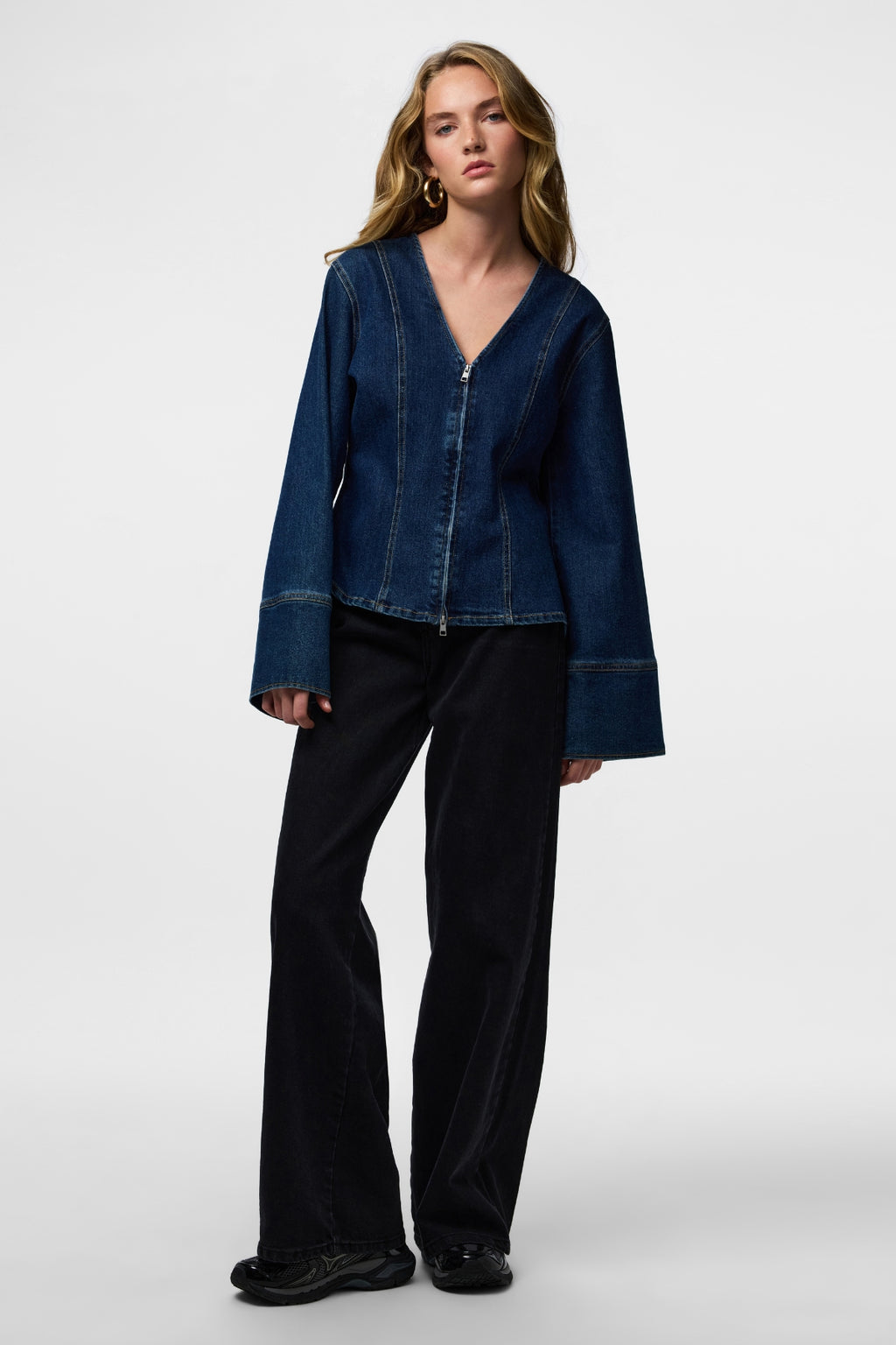 Chemise en jean Flora - Denim bleu foncé