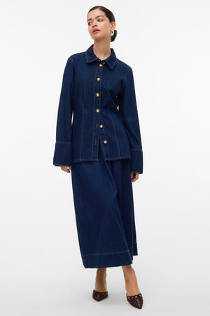 Nikka Denim Shirt - Dark Blue Denim