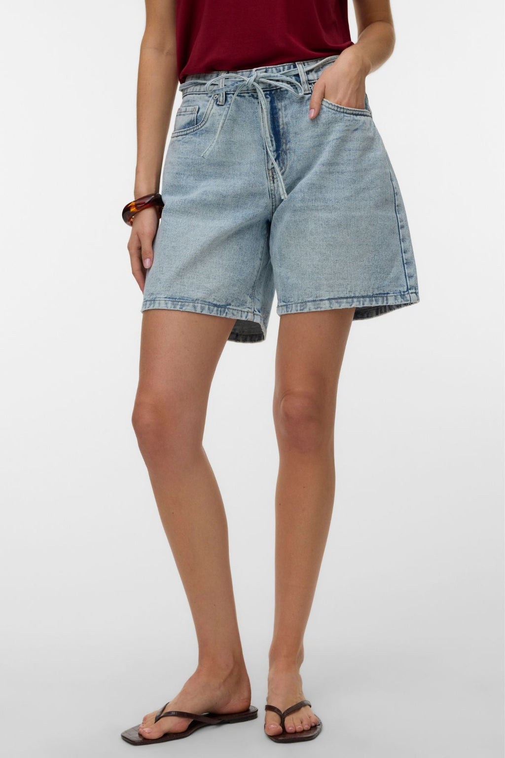 Ceinture de Vienne Shorts Mélange - Denim Bleu Clair