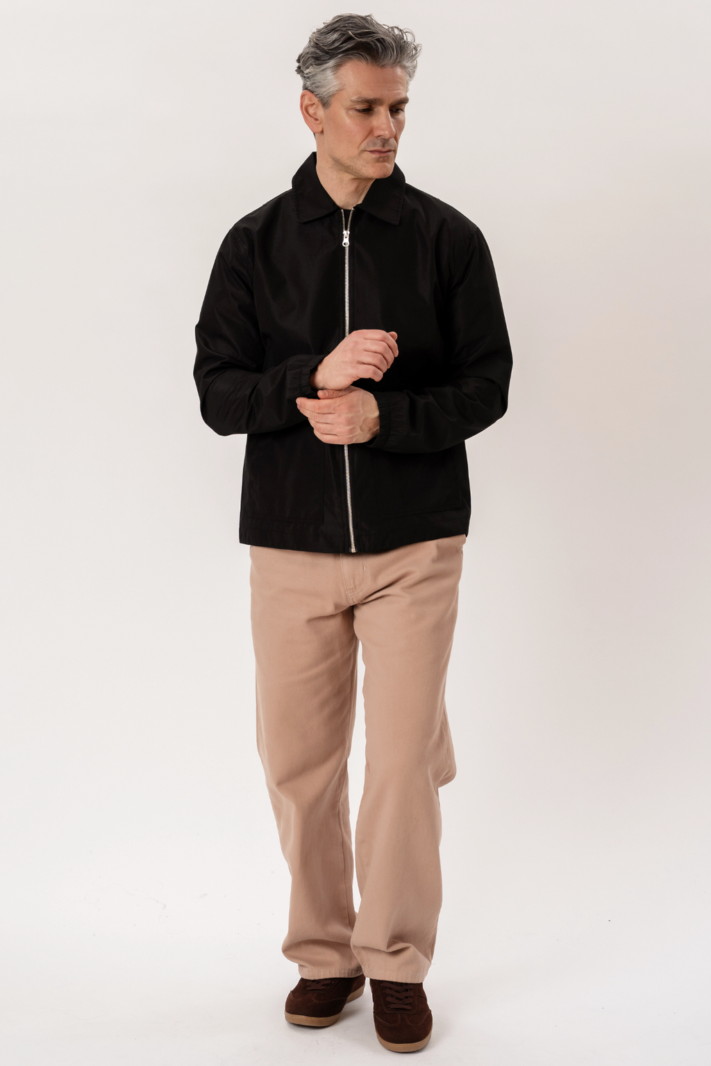 Veste courte zippée - Noir