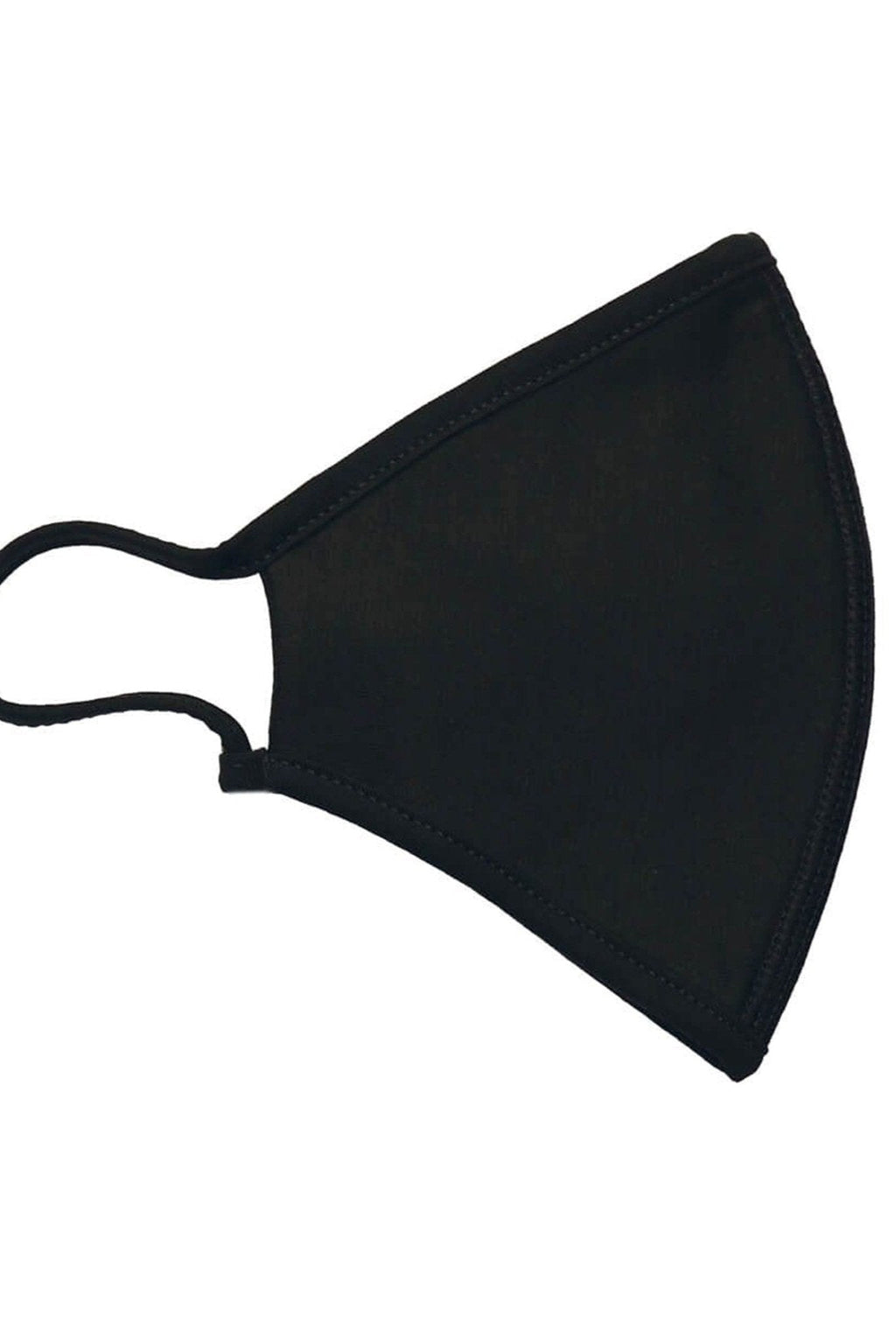 10 pcs. Fabric mask with 3 layers - Black (organic cotton)