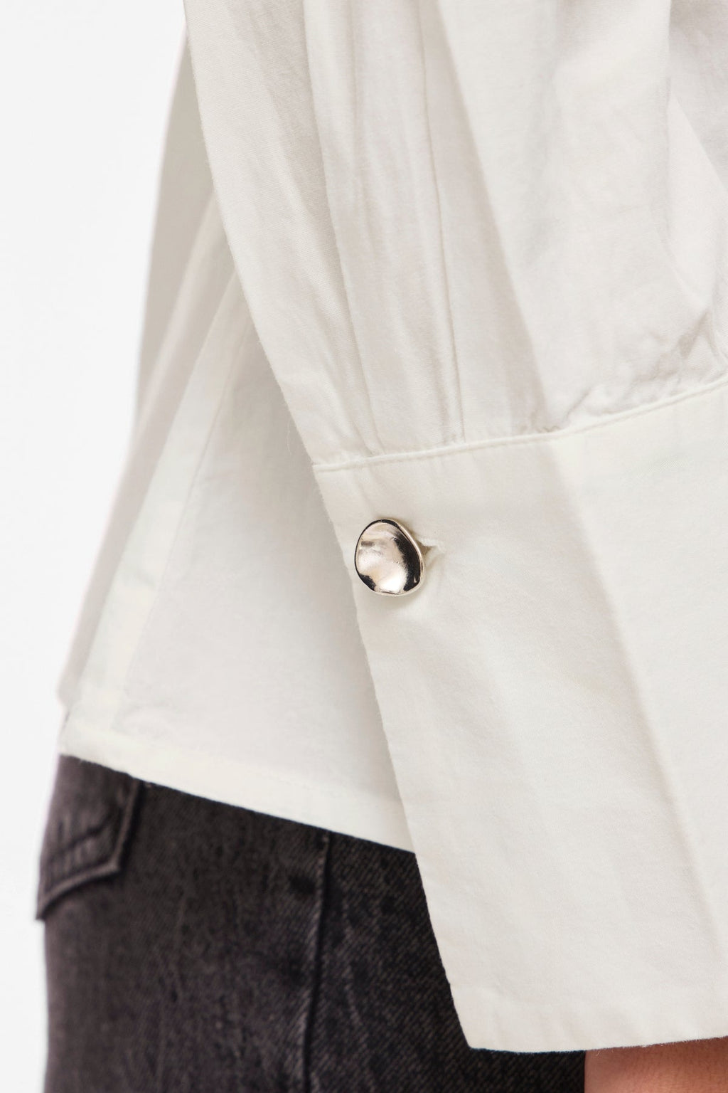 Haut cache-cœur Lumi à col en V - Blanc Neige