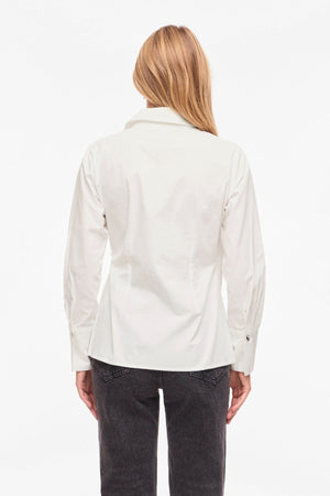 Haut cache-cœur Lumi à col en V - Blanc Neige