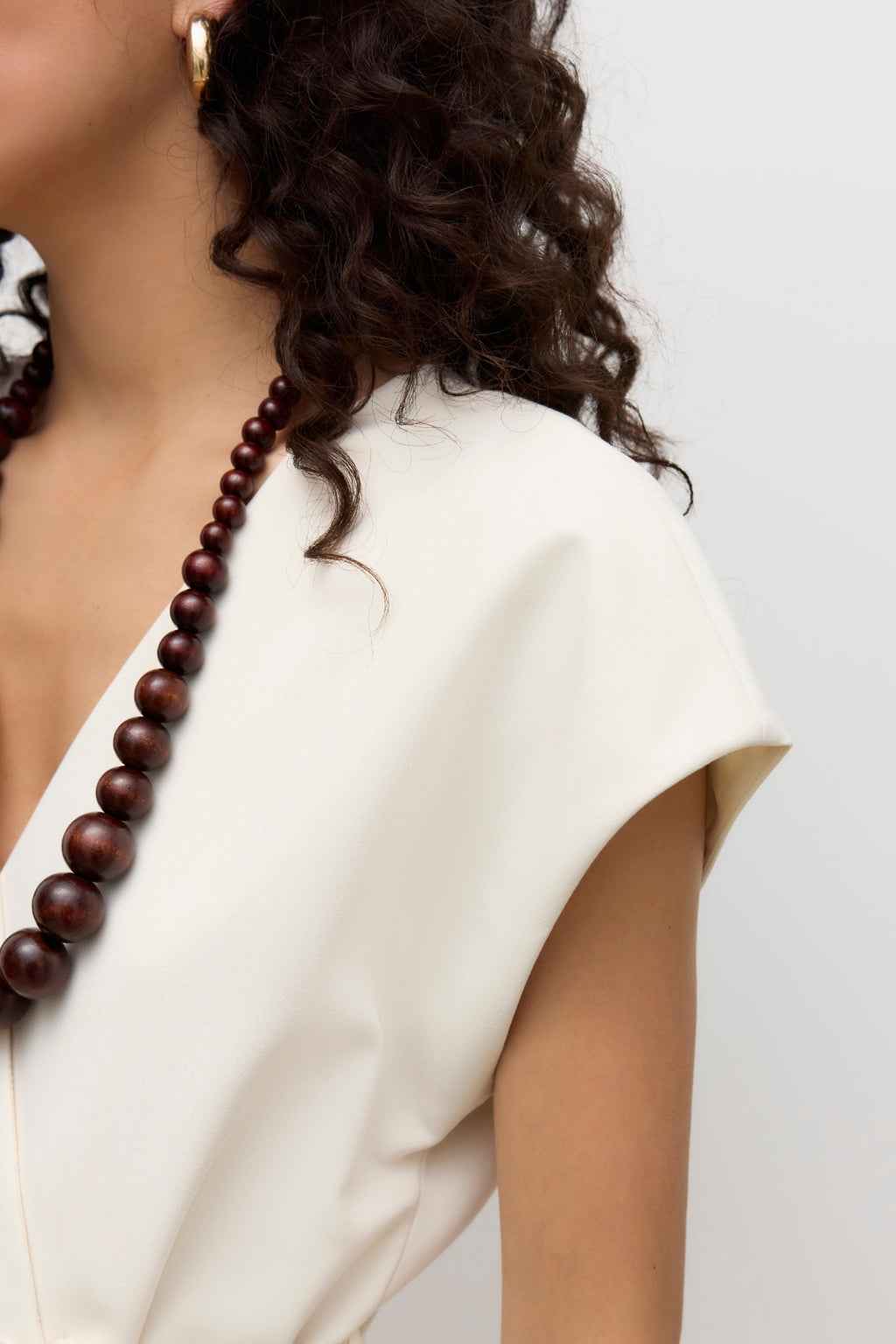 Vannah V-Neck Midi Waistcoat - Birch