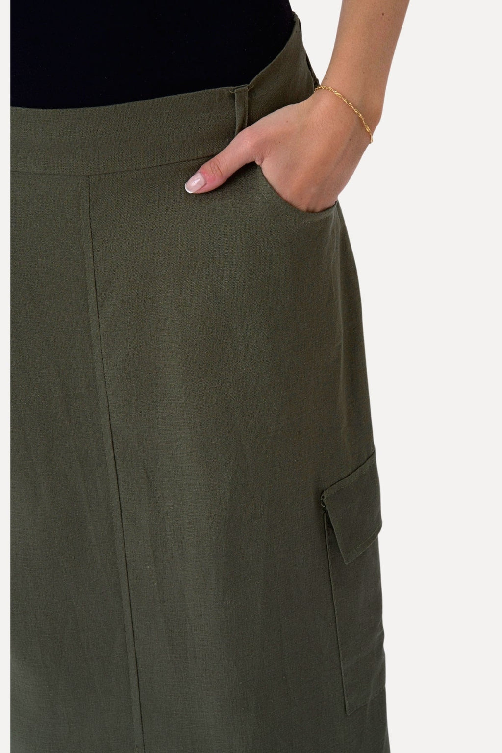 Jupe en lin - vert