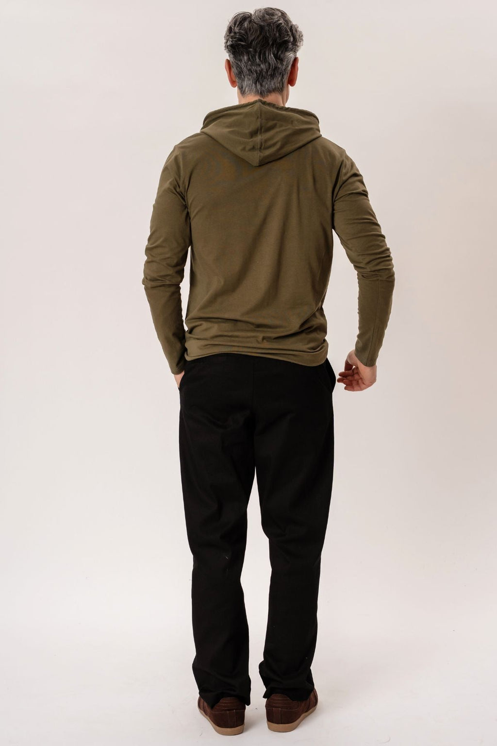 Sweat à capuche léger - Olive
