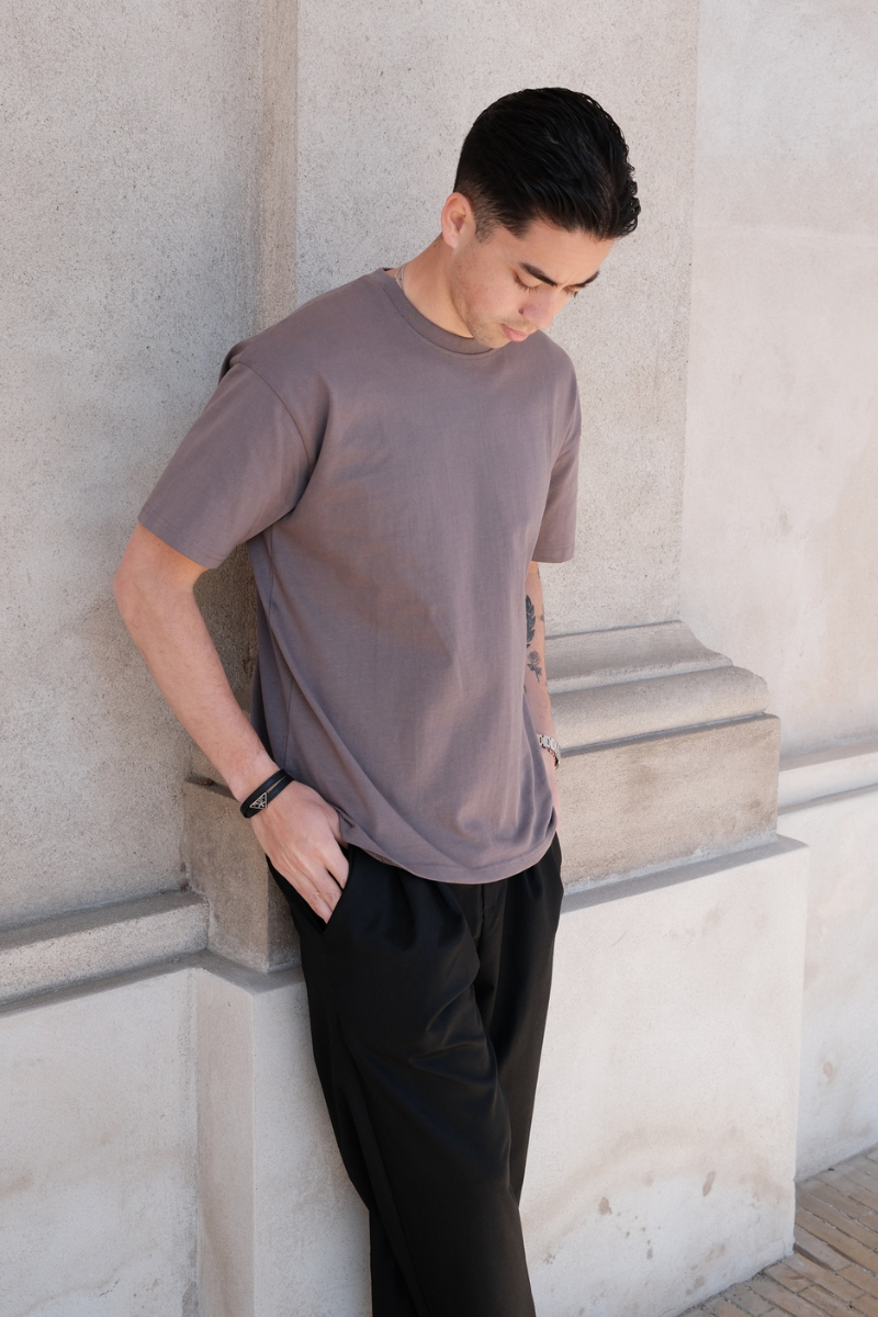 T-shirt Boxy - Gris Foncé