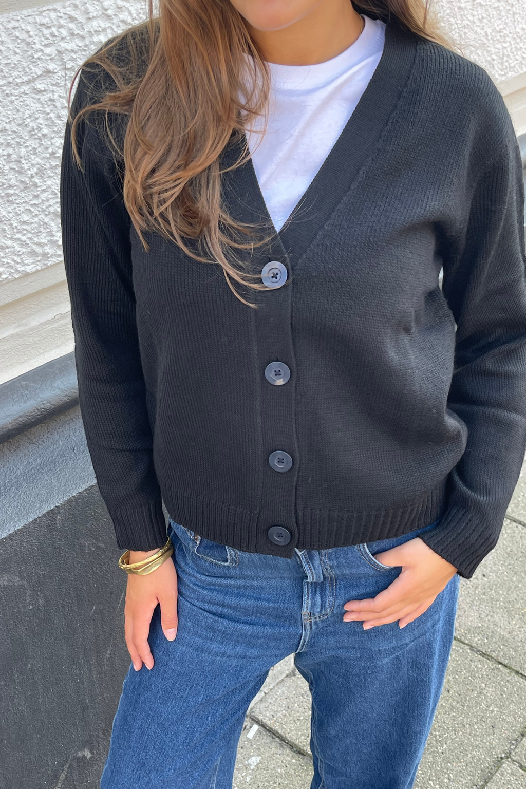 Cardigan tricoté - noir