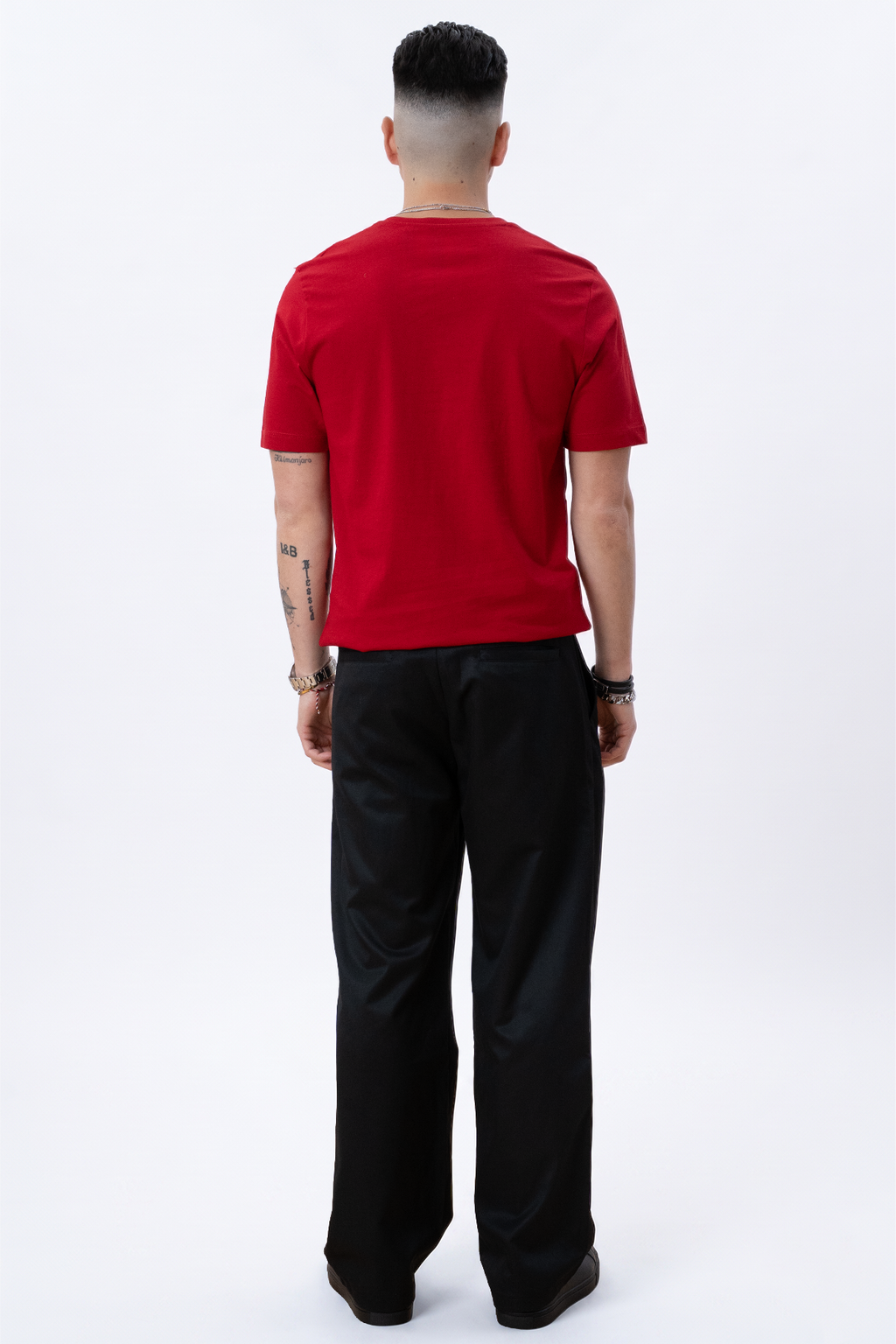 Basic T-shirt col V - Rouge