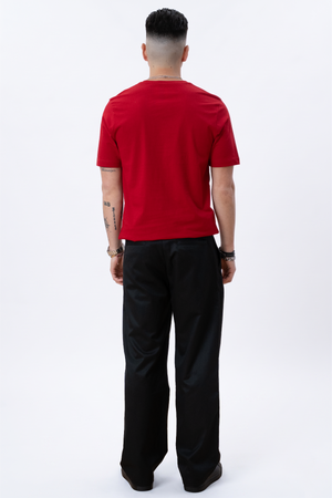Basic T-shirt col V - Rouge
