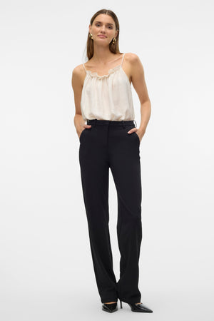 Zamira Slim Straight Pant - Black