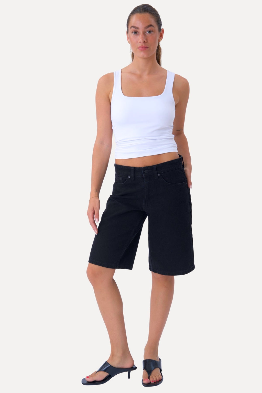 Denim Shorts - Black