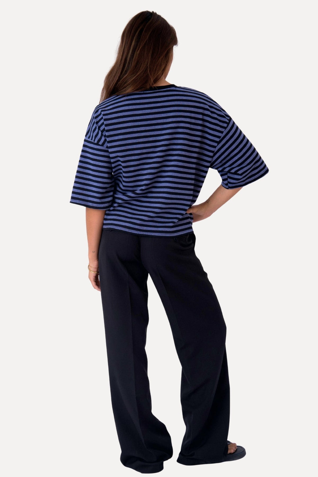 T-shirt Zoé - Noir/Bleu Denim