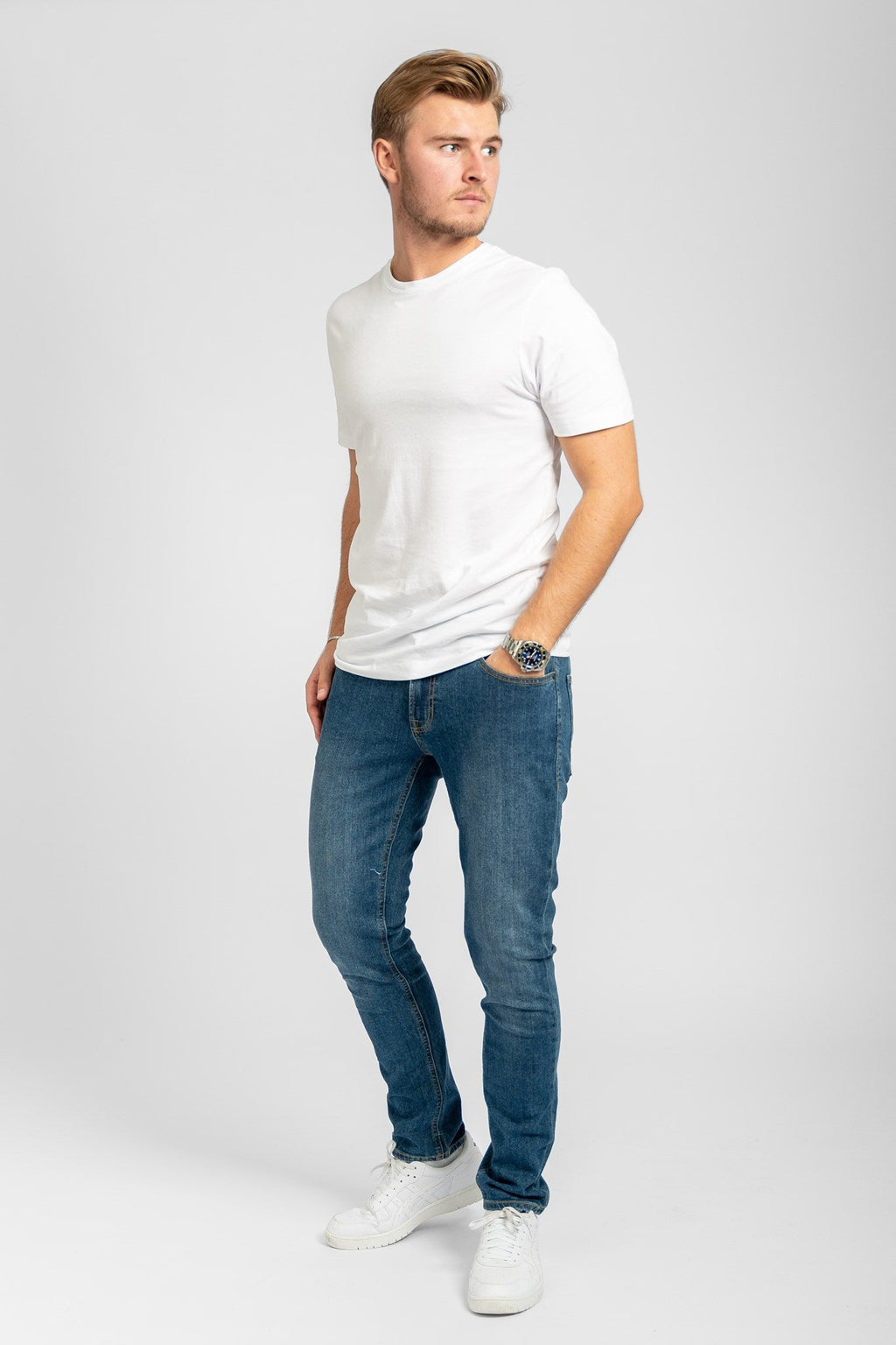 Le jean de performance original (Slim) - Denim bleu moyen