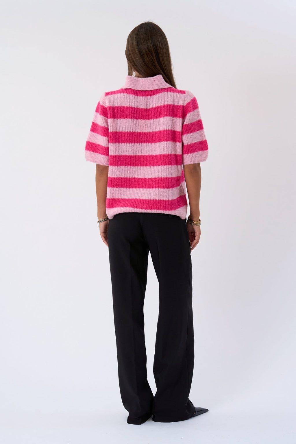 Alba Polo Knit - Pink/Fuxia