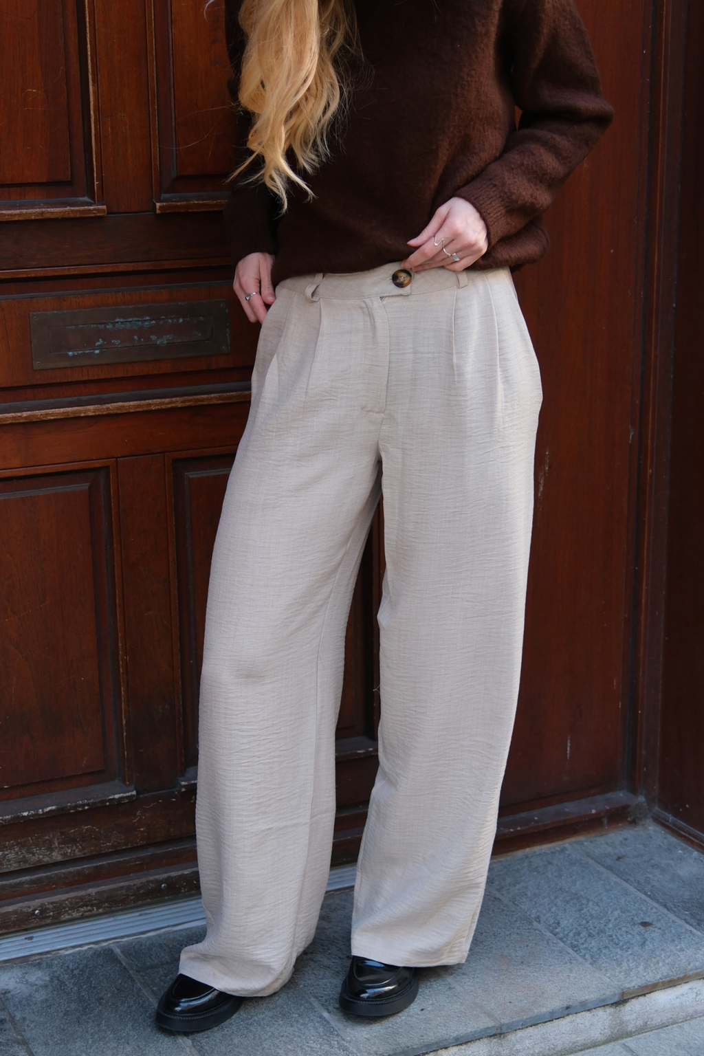 Emma Pants Lâche - beige