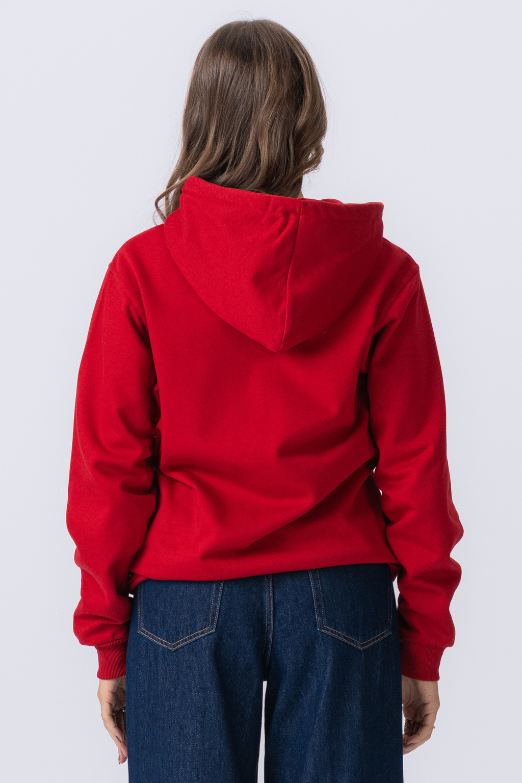 Hoodie zip de base - rouge