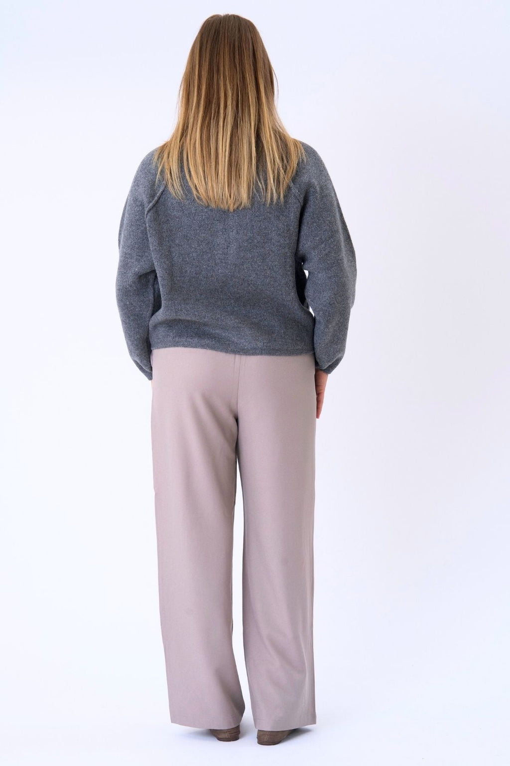 Fermeture éclair en tricot Selma - Gris