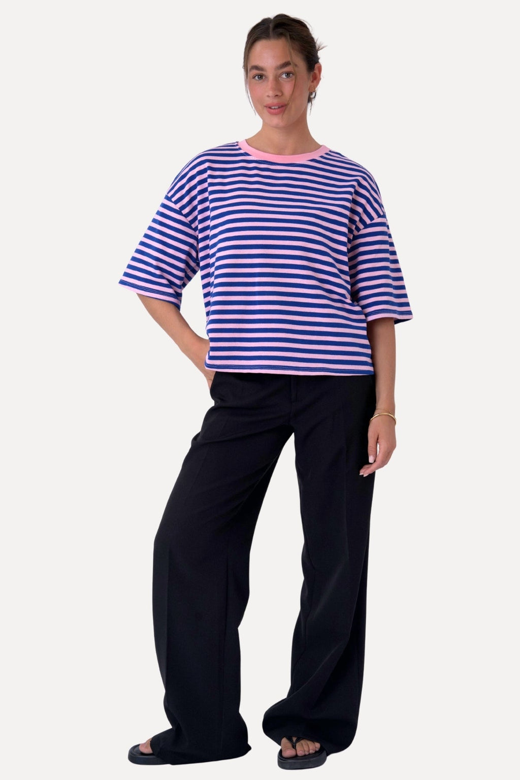 T-shirt Zoé - Bleu/Rose Clair