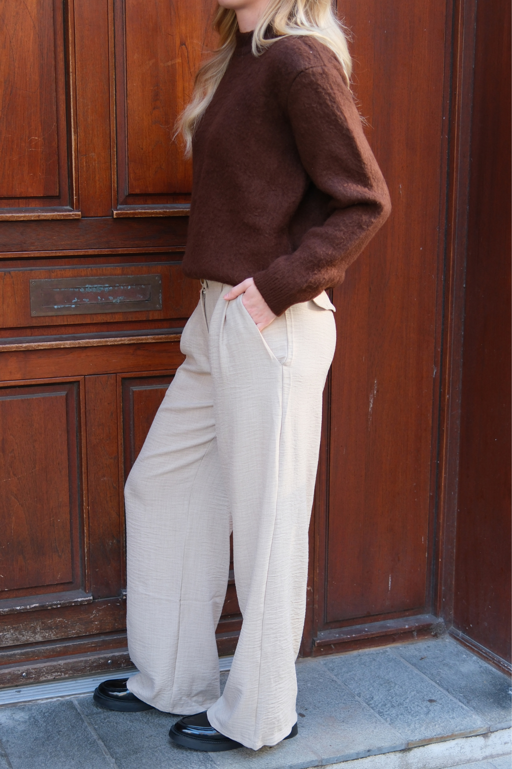 Emma Pants Lâche - beige