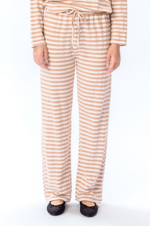 Stripped Pants - Beige