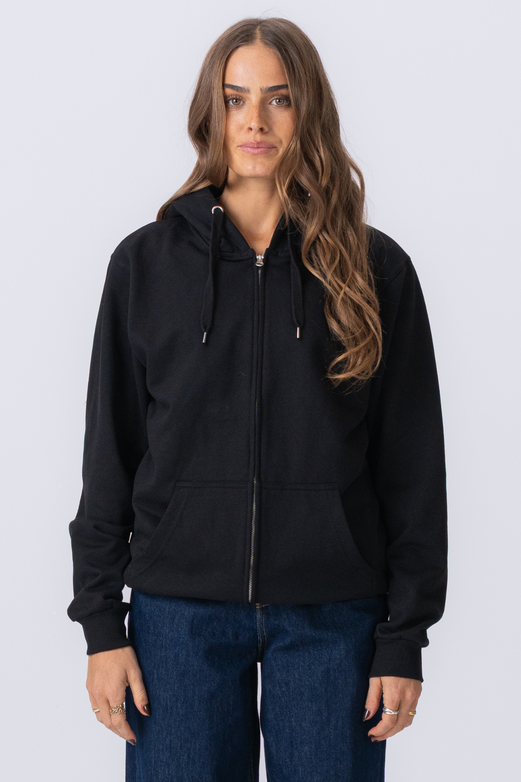 Hoodie zip de base - noir