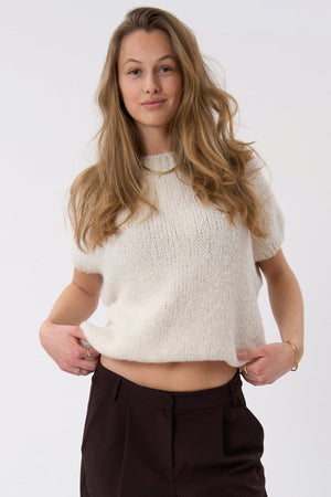 Chloe Short Sleeved Knit - Off White