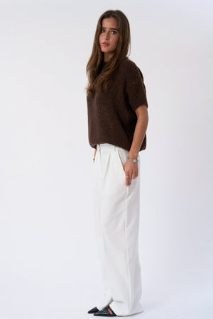 Mila large Pants - Blanc cassé