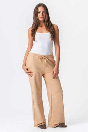 Pantalon de survêtement large - sable