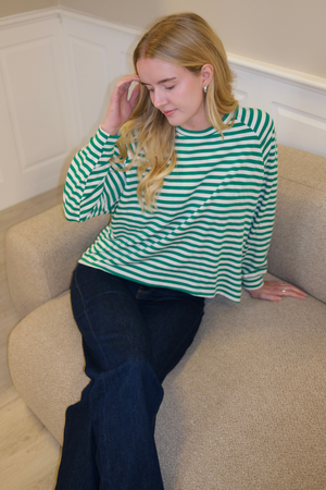 Stripped Long Sleeve Regular Fit - Green