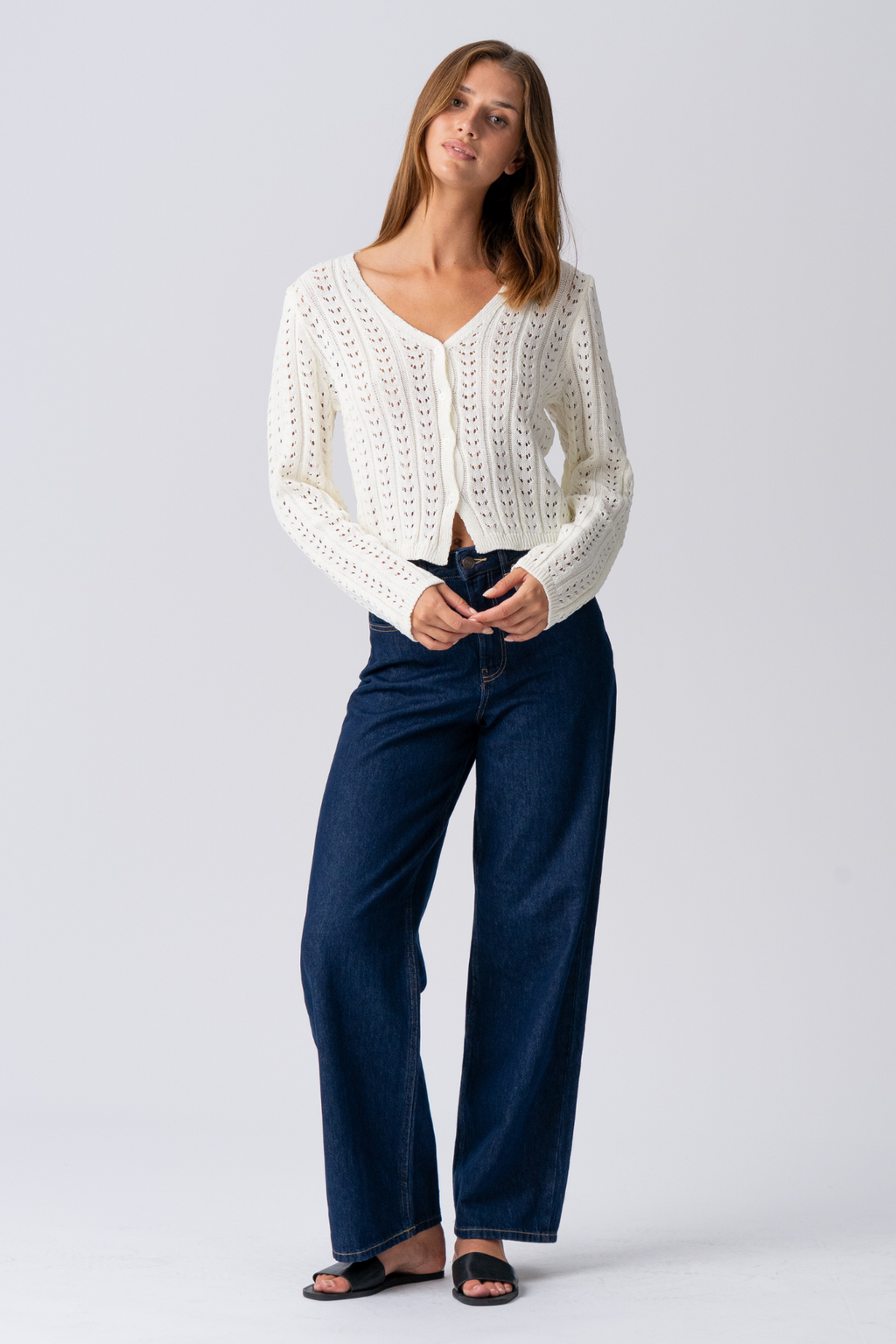 Virginia tricot Cardigan - Ecru