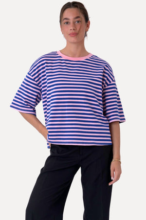 T-shirt Zoé - Bleu/Rose Clair