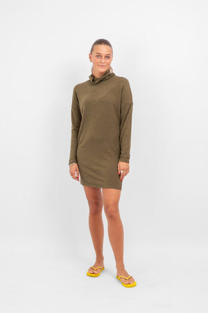 Robe en tricot Sara - vert foncé