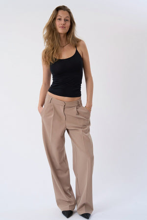Mila Wide Pants - Beige