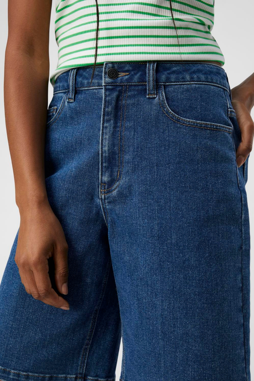 Carol Denim Shorts - Denim bleu moyen