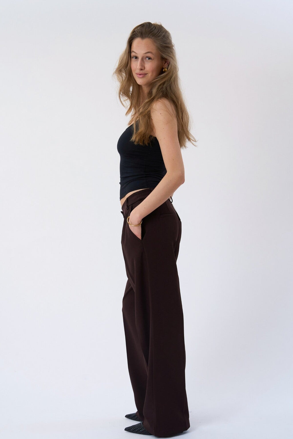 Mila large Pants - Marron