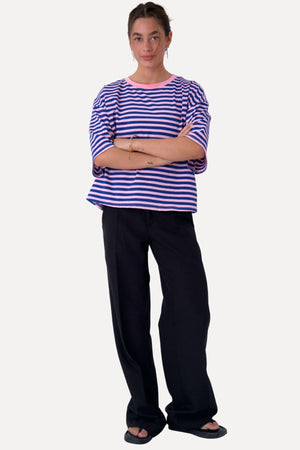 T-shirt Zoé - Bleu/Rose Clair