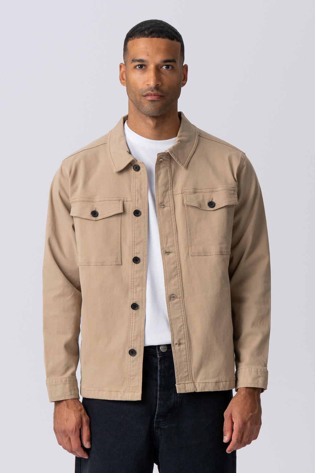 Twill Overshirt - Sable foncé