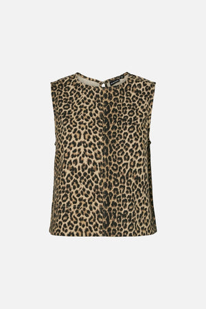 Saume Denim Top - Poivre blanc Leo