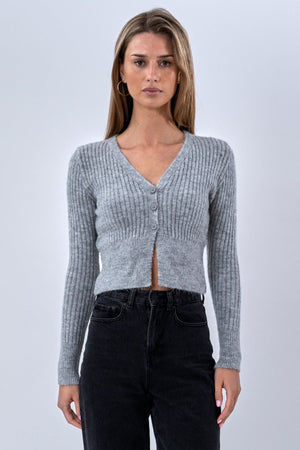Chemisier Nova Tie en tricot - Gris