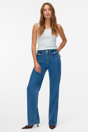 Jeans de poche large Tessa - denim bleu moyen