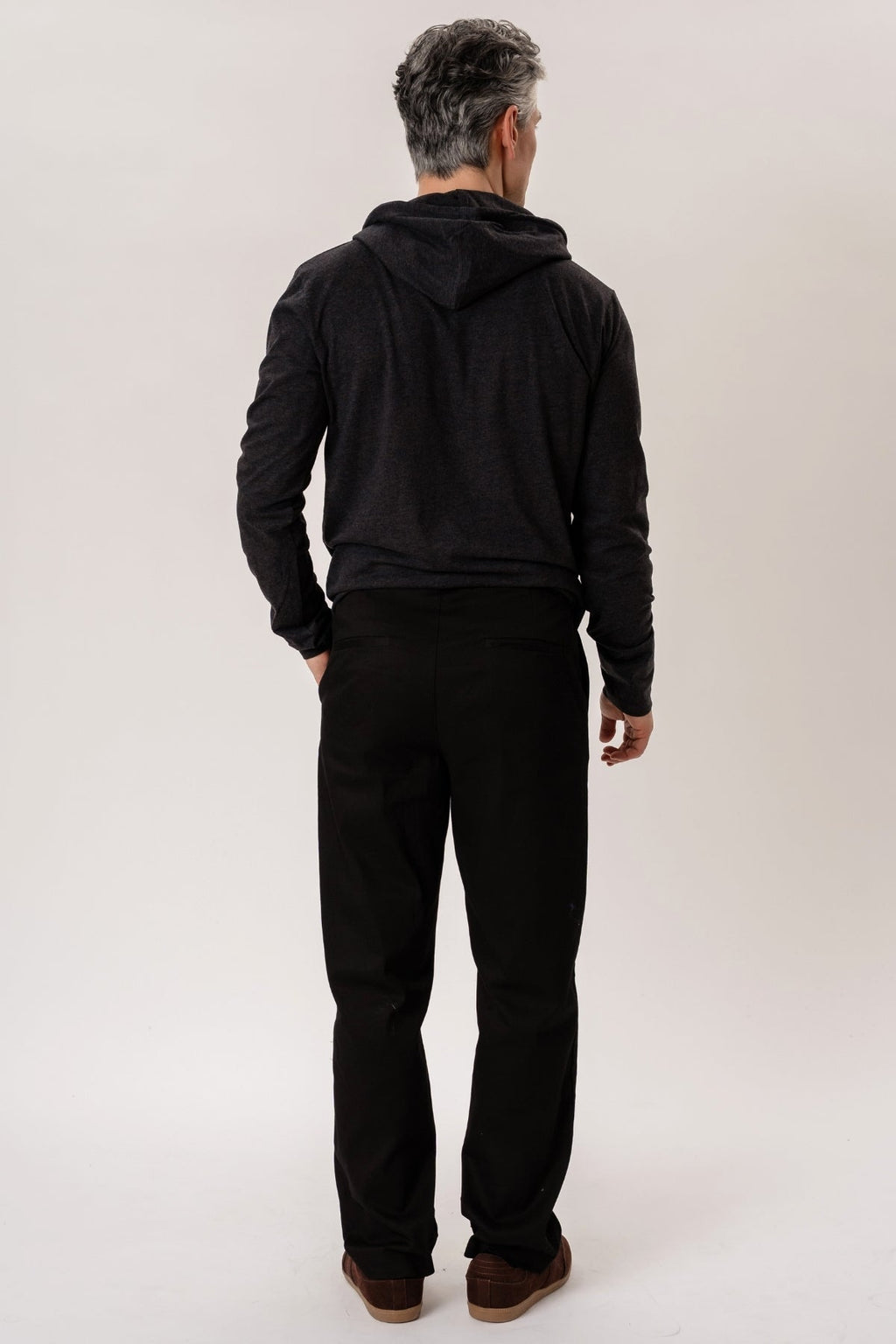 Sweat à capuche clair - gris foncé