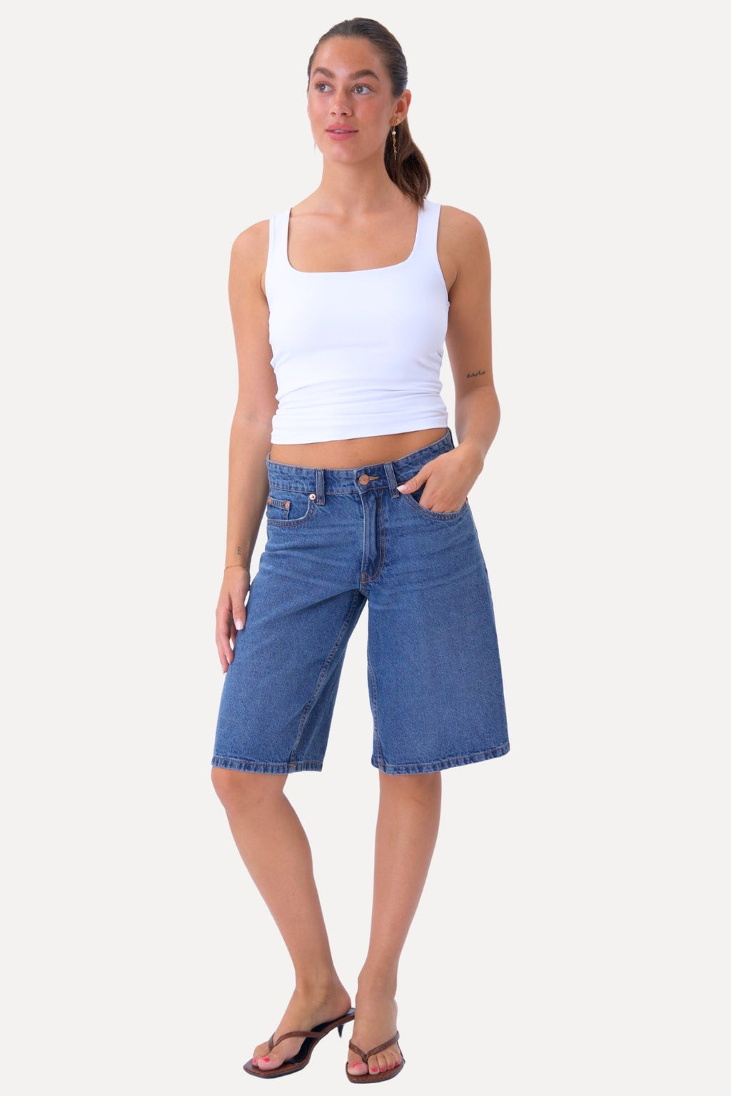 Denim Shorts - Medium blue