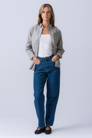 Boyfriend Oxford Shirt - Gray