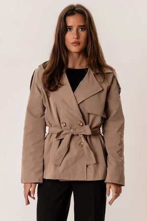 Sia Short Trenchcoat - Camel