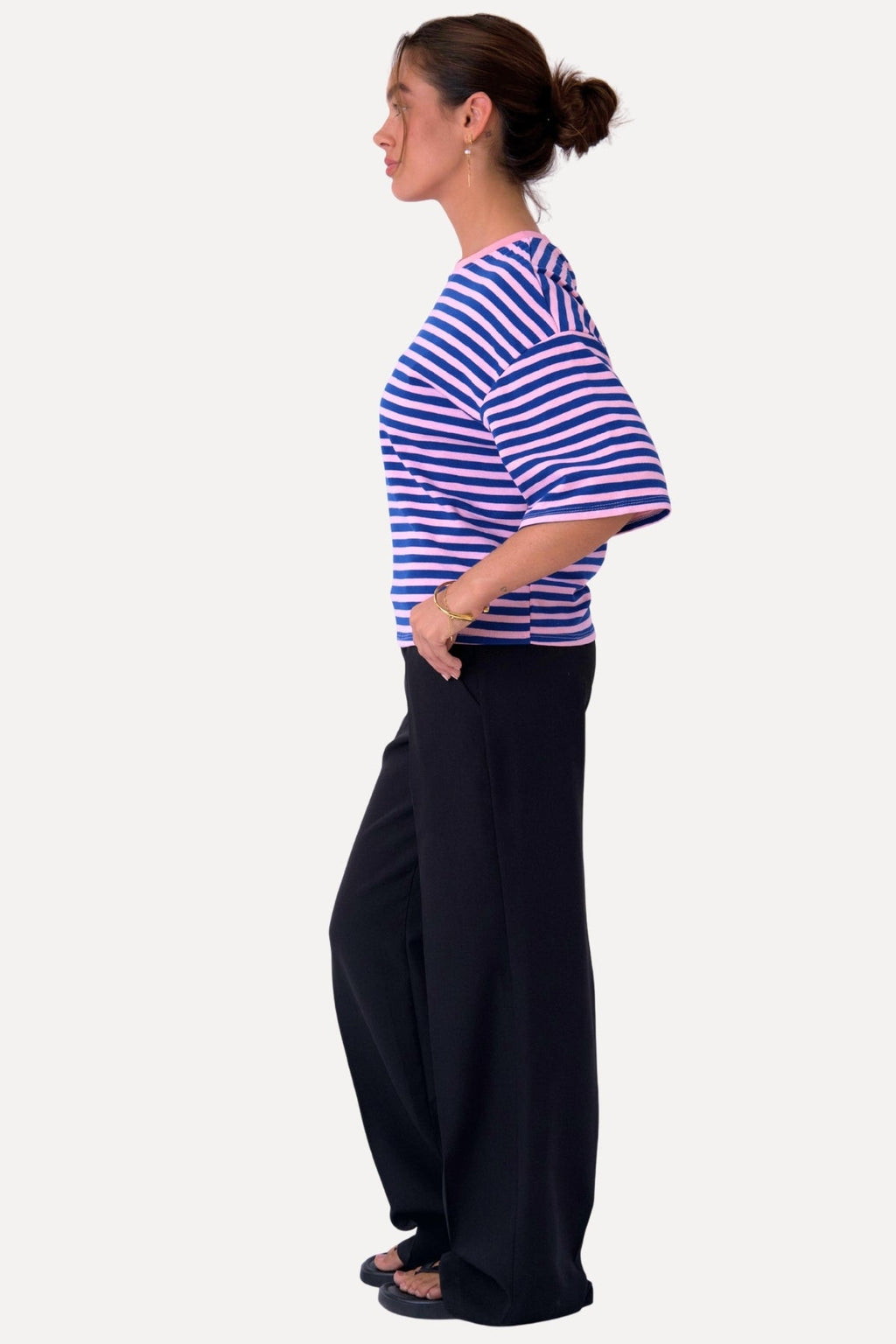 T-shirt Zoé - Bleu/Rose Clair