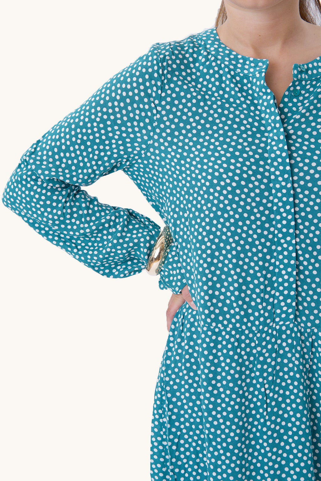 Robe Anna à manches longues - vert turreur