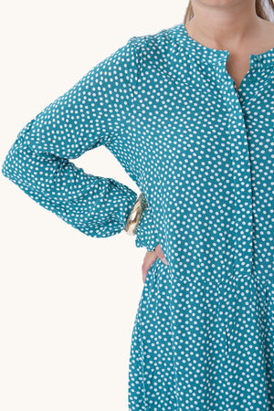 Robe Anna à manches longues - vert turreur