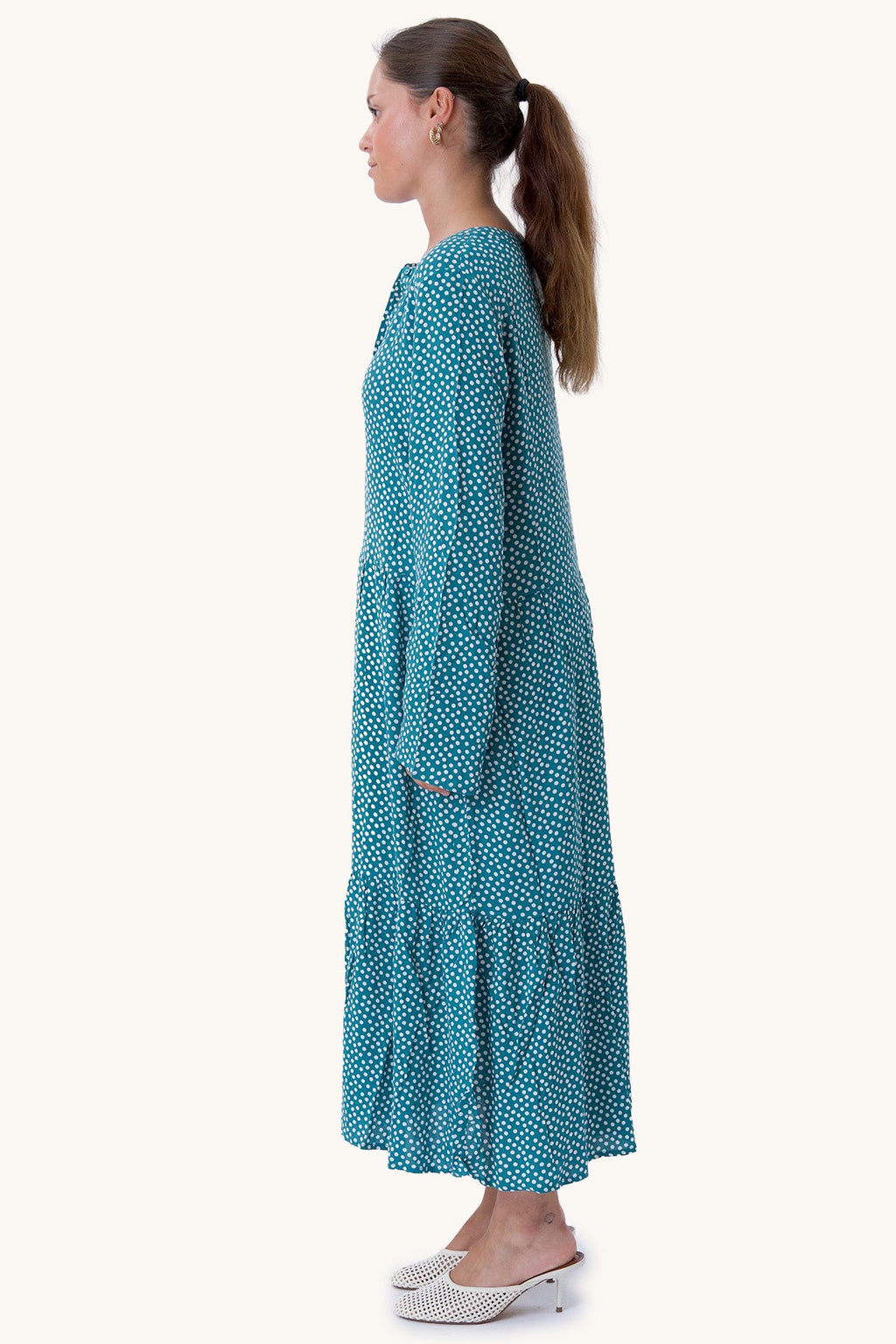 Robe Anna à manches longues - vert turreur